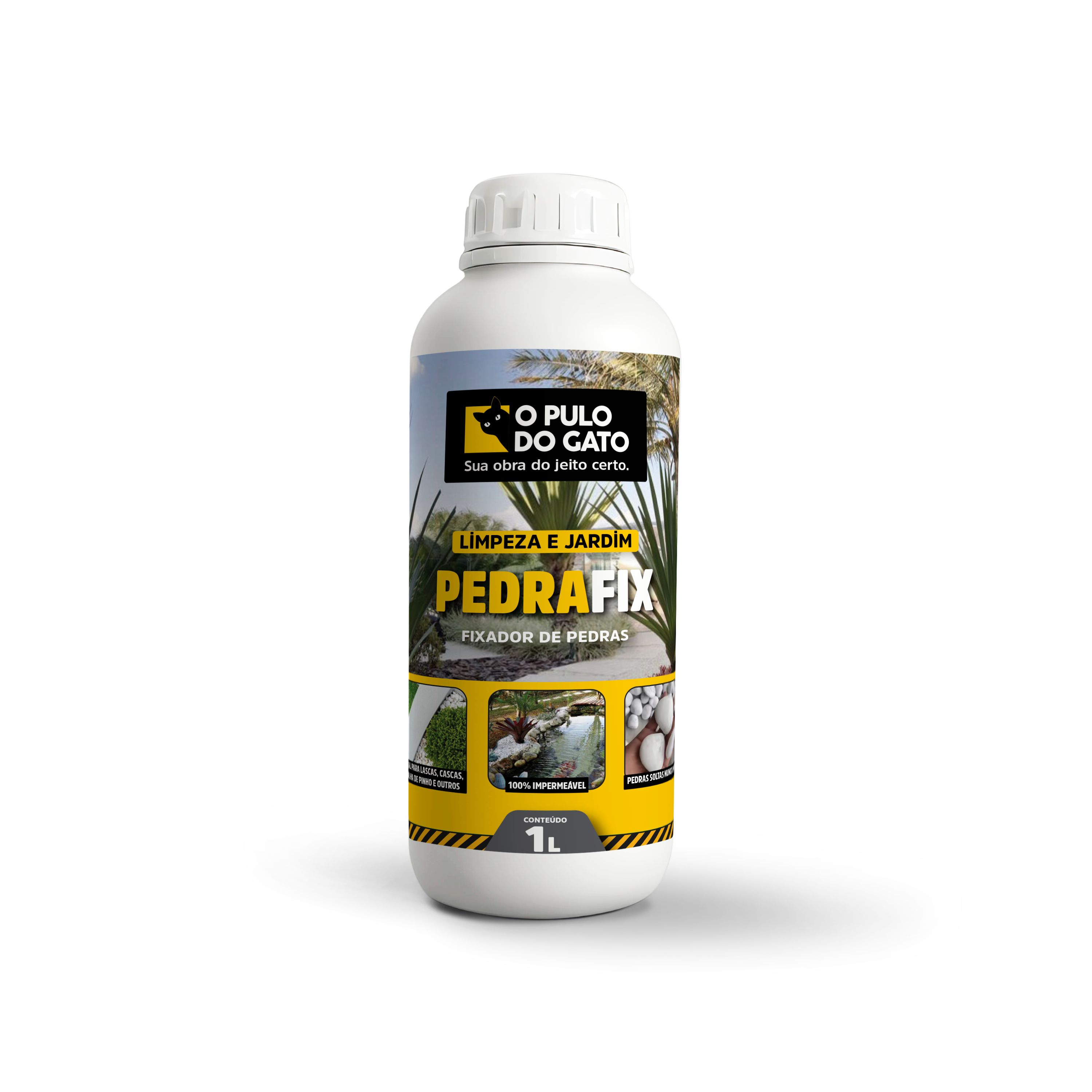 Fixador de Pedras Pedra Fix Semi Brilho 1L - Fixação Duradoura para Jardins e Pisos