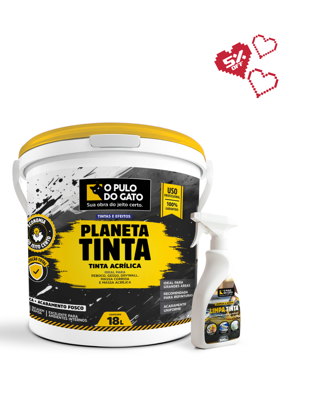 Planeta Tinta 18L + Limpa Tinta 500ml